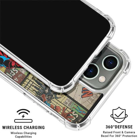 Marvel Classic Comics Amazing Spider-Man Collage iPhone 15 Pro Clear Case